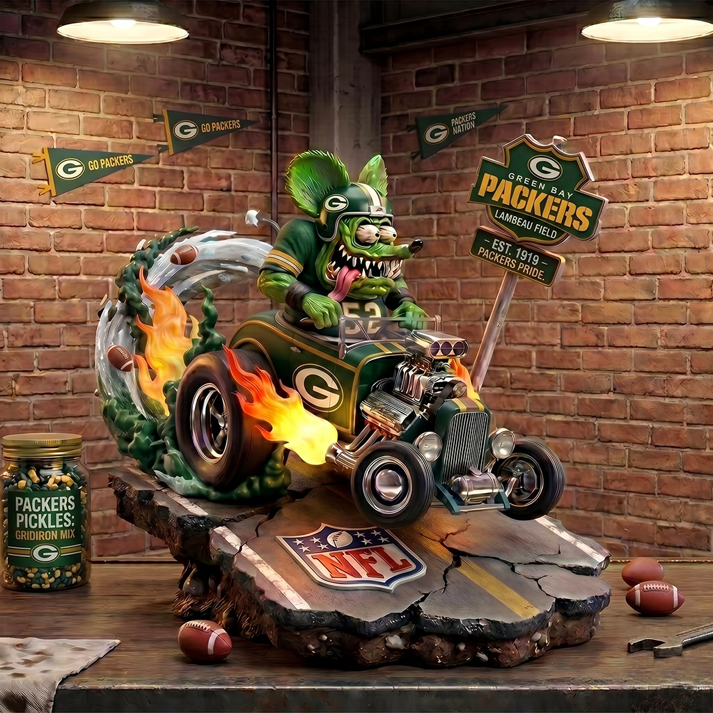 Premium NFL GB Racing Addiction Acrylic Plaque V1 NMD 040526 TTV