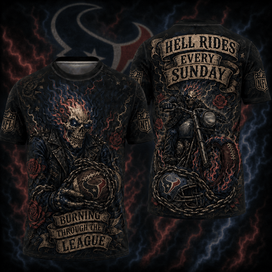 Premium NFL HOU Ghost Rider Tattoo T-shirt V3 NMD 080526 TTV