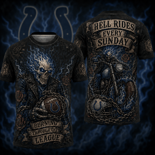 Premium NFL IND Ghost Rider Tattoo T-shirt V3 NMD 080526 TTV
