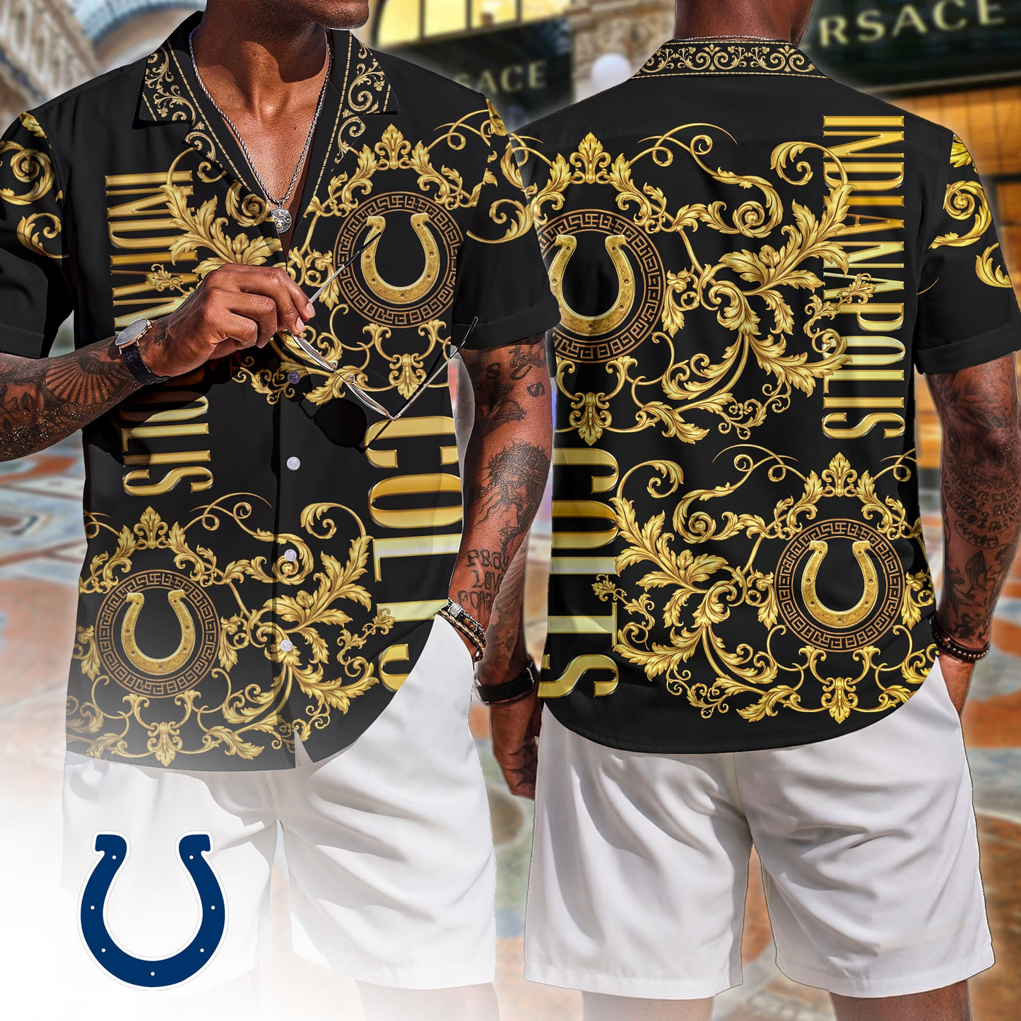 Premium NFL IND Luxury Hawaiin Shirt V1 NMD 090426 TTV