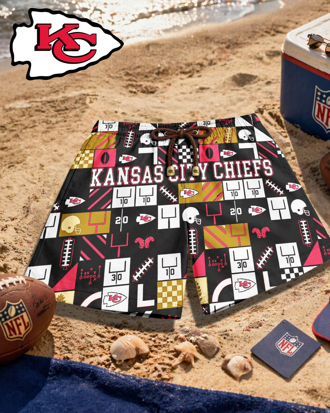Premium NFL KC Beach Shorts V1 NMD 270426 TTV