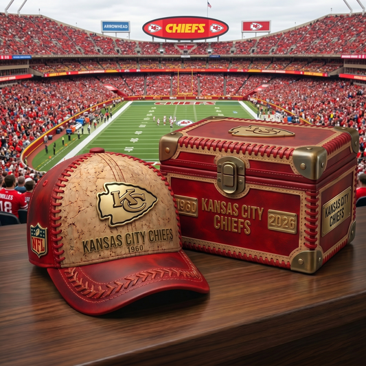 Premium NFL KC Cork Leather Cap V32 NMD 250426 TTV