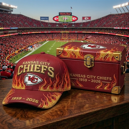Premium NFL KCC Classic Flame Tribute Cap V17 NMD CTKT