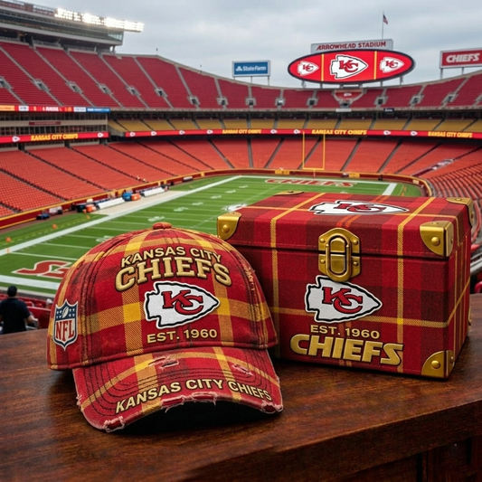 Premium NFL KCC Heritage Checkered Cap V18 NMD CTKT