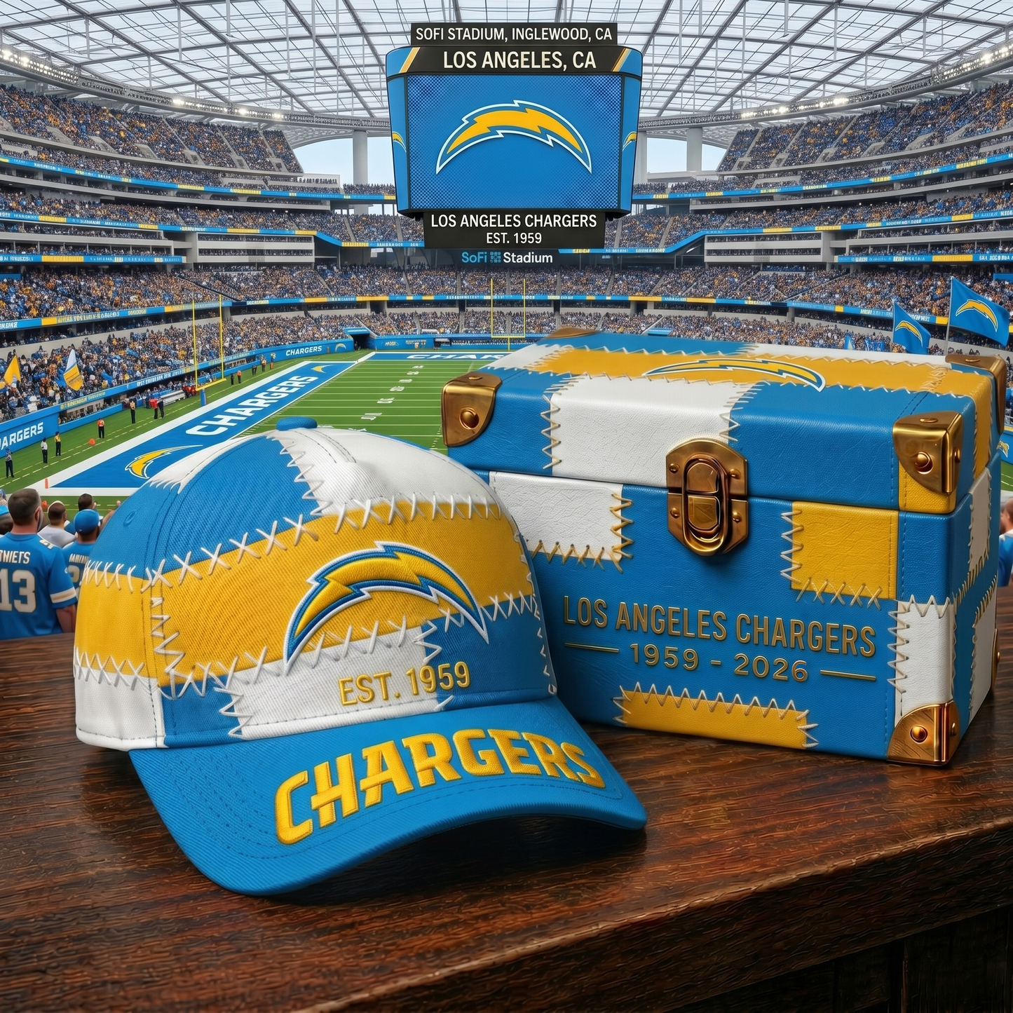 Premium NFL LAC Patchwork Snapback Cap V33 NMD 270426 TTV