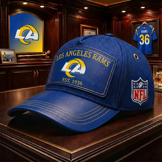 Premium NFL LAR Heritage Leather Cap V29 NMD 200426TTV