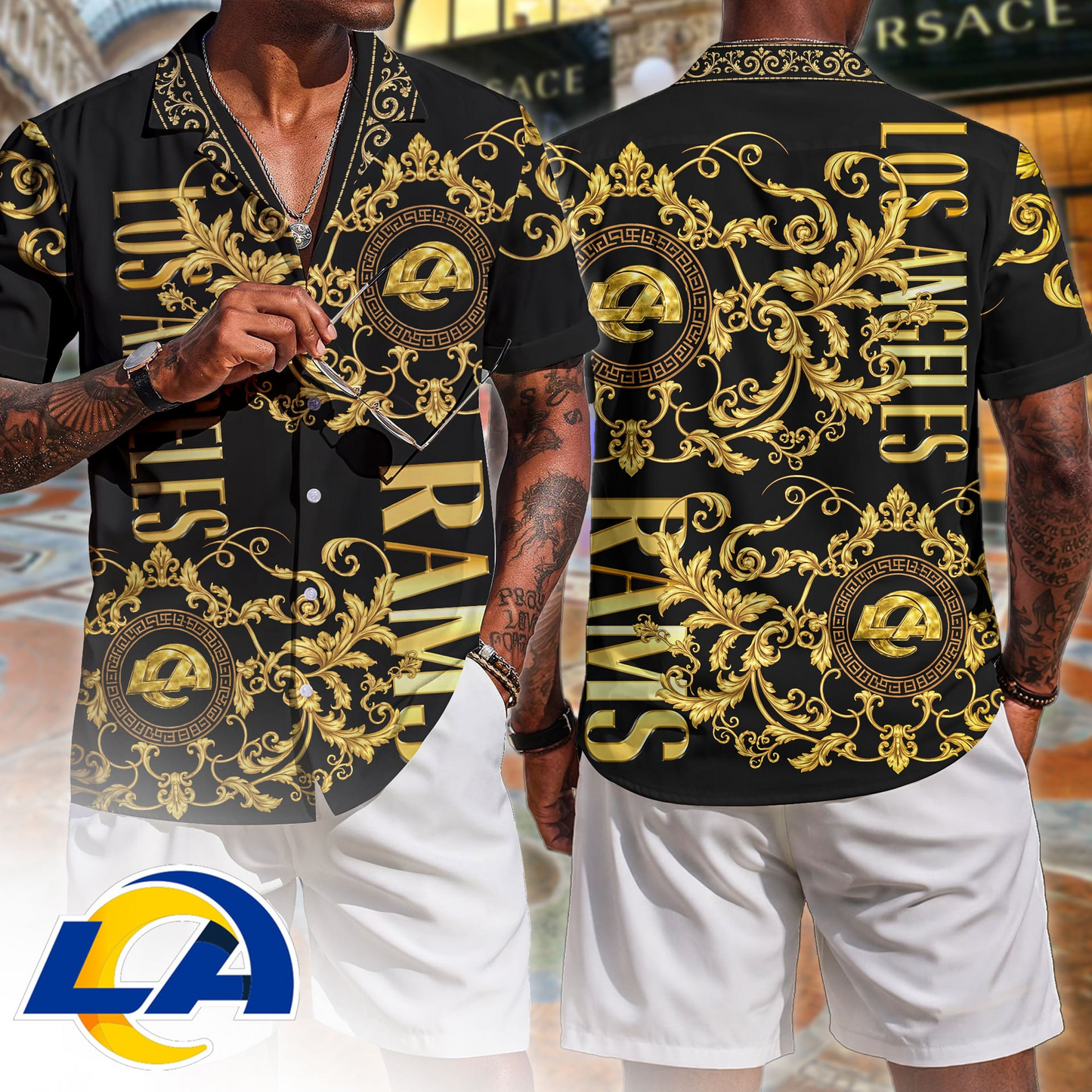 Premium NFL LAR Luxury Hawaiin Shirt V1 NMD 090426 TTV