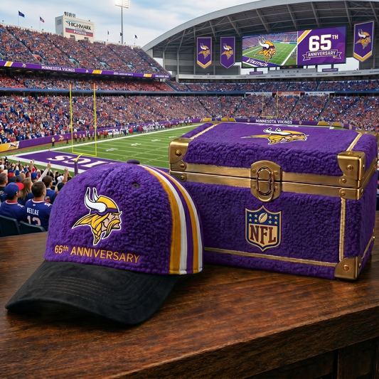 Premium NFL MIN Anniversary Sherpa Fleece Cap V26 NMD 150426 TTV