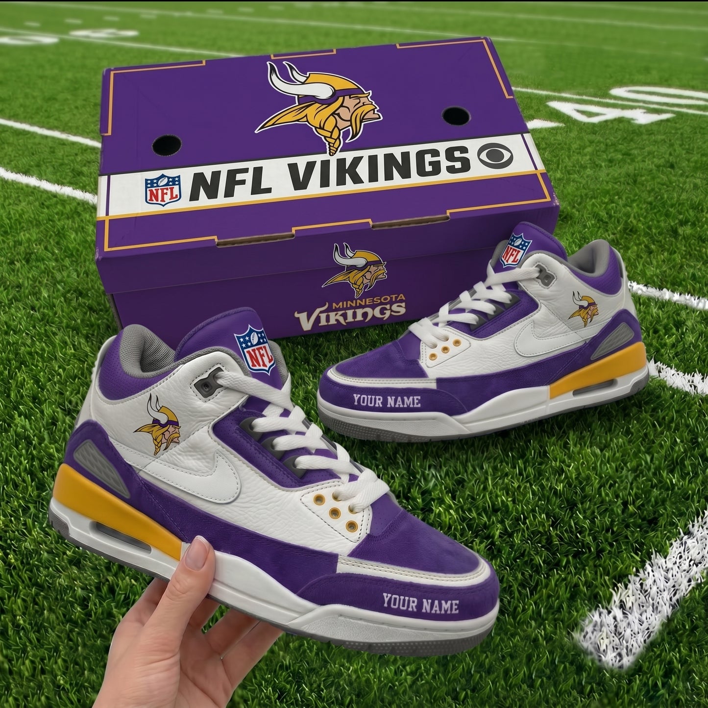 Premium NFL MIN Pride AJ3 Sneaker V1 NMD 060526 TTV