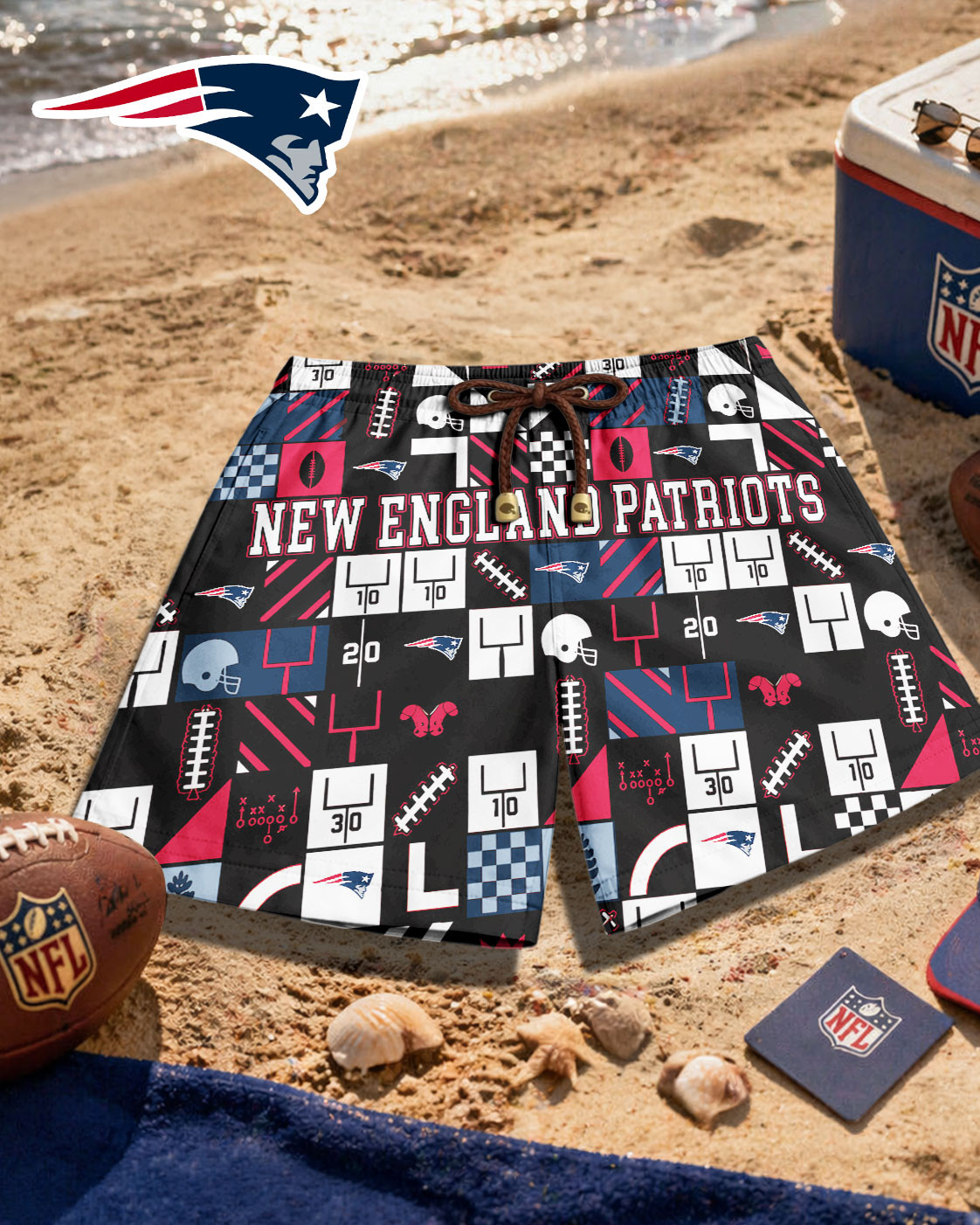 Premium NFL NE Beach Shorts V1 NMD 270426 TTV