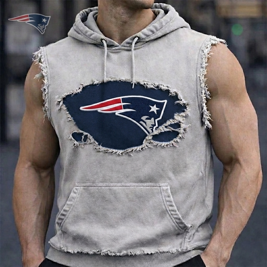 Premium NFL NE Distressed Hooded Tank V1 NMD 210426 TTV