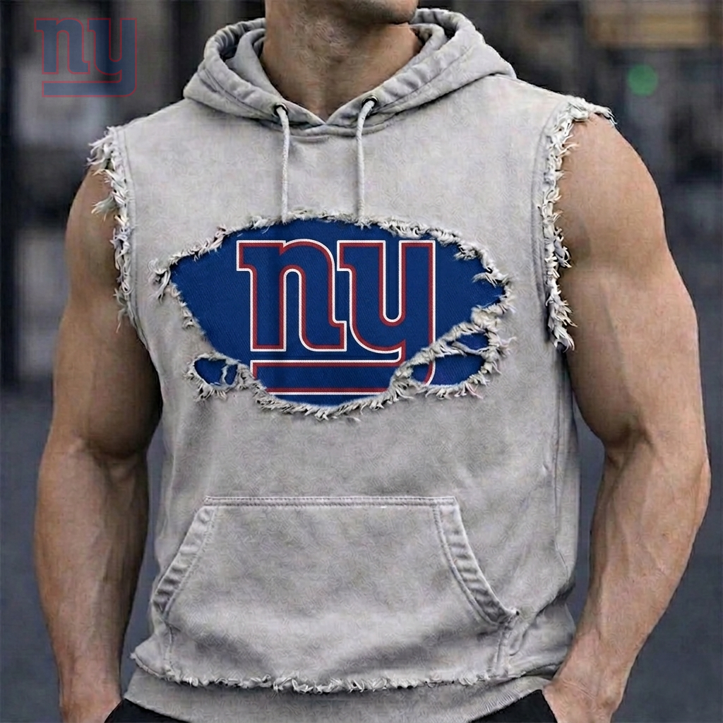 Premium NFL NYG Distressed Hooded Tank V1 NMD 210426 TTV