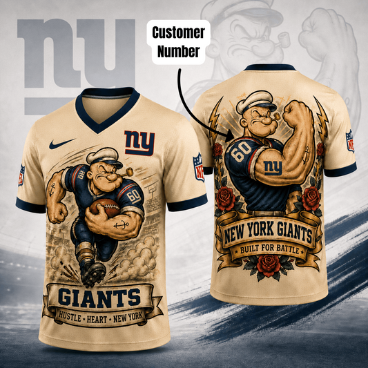 Premium NFL NYG Popeye Vintage Tattoo T-shirt V1 NMD 050526 TTV