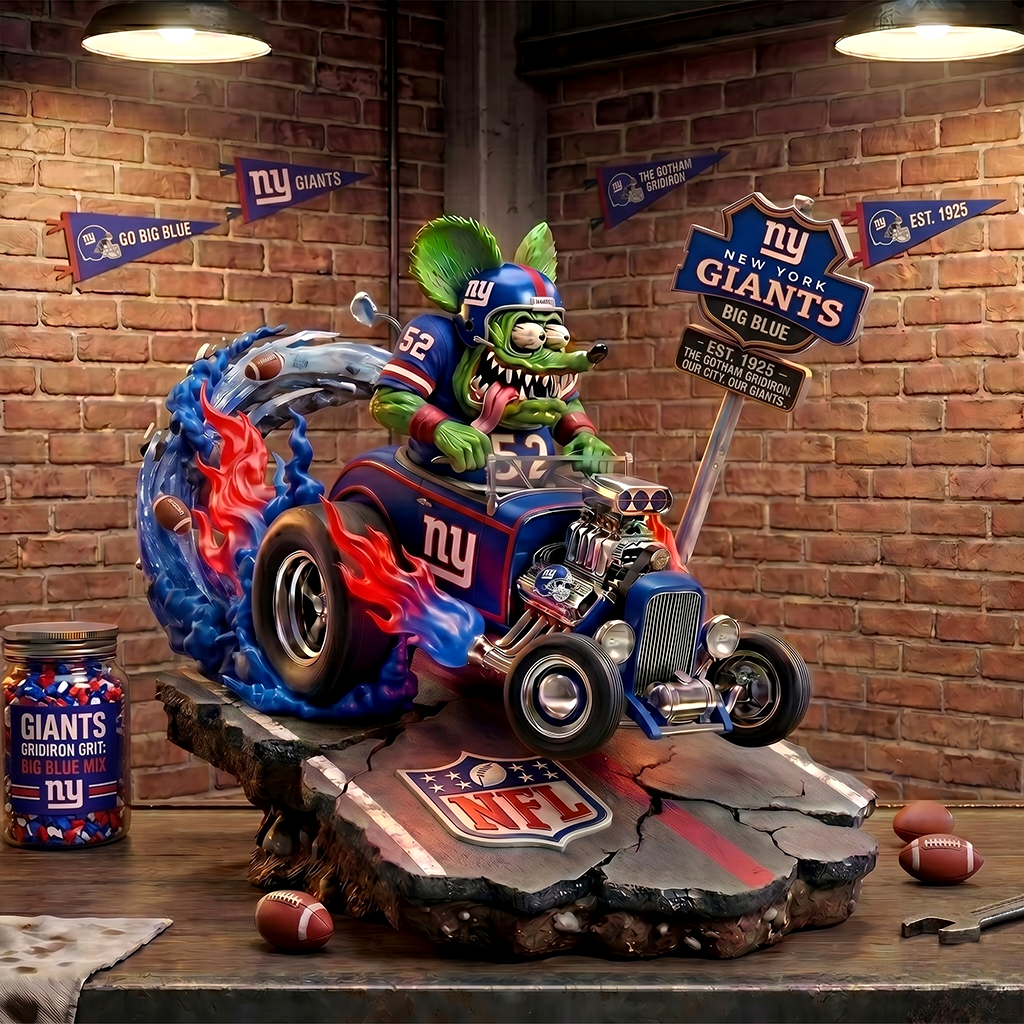 Premium NFL NYG Racing Addiction Acrylic Plaque V1 NMD 040526 TTV