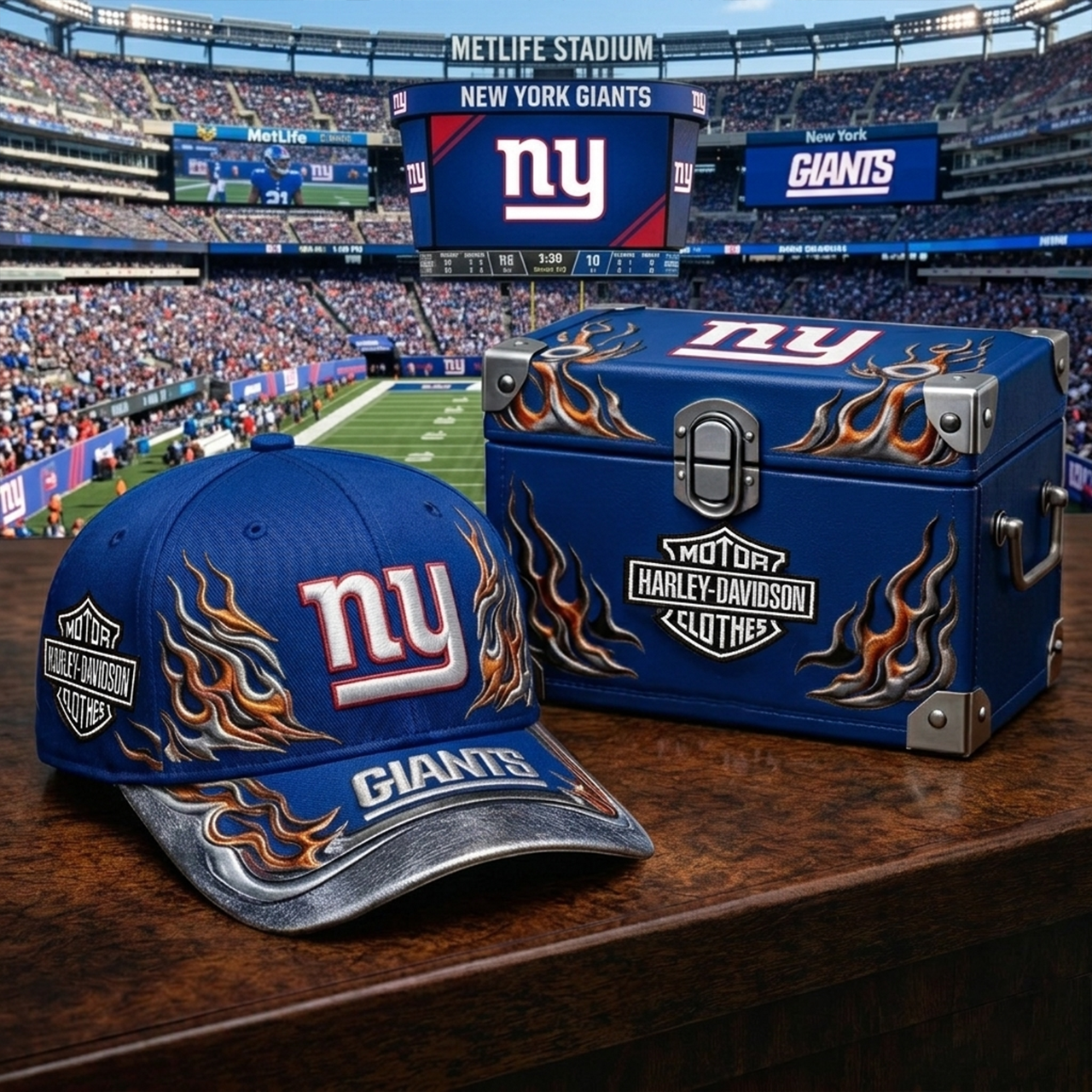Premium NFL NYG x Harley Davidson Cap V24 NMD 080426 TTV