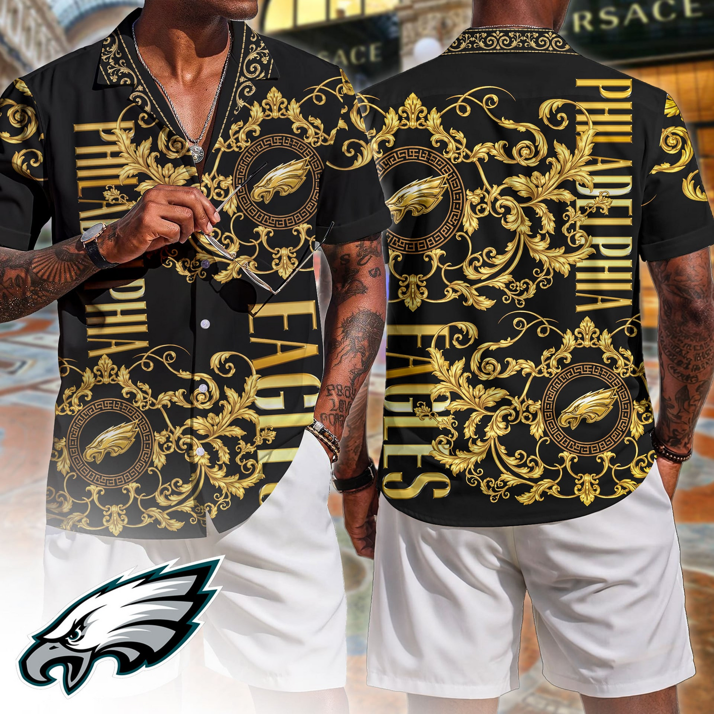 Premium NFL PHI Luxury Hawaiin Shirt V1 NMD 090426 TTV