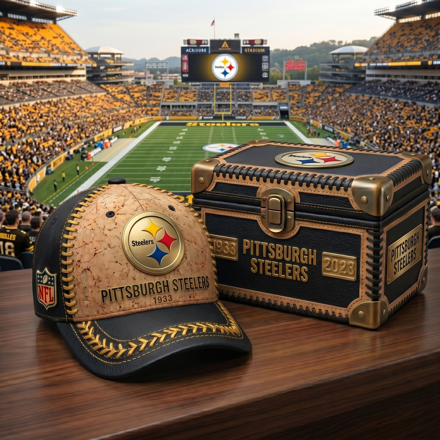 Premium NFL PIT Cork Leather Cap V32 NMD 250426 TTV