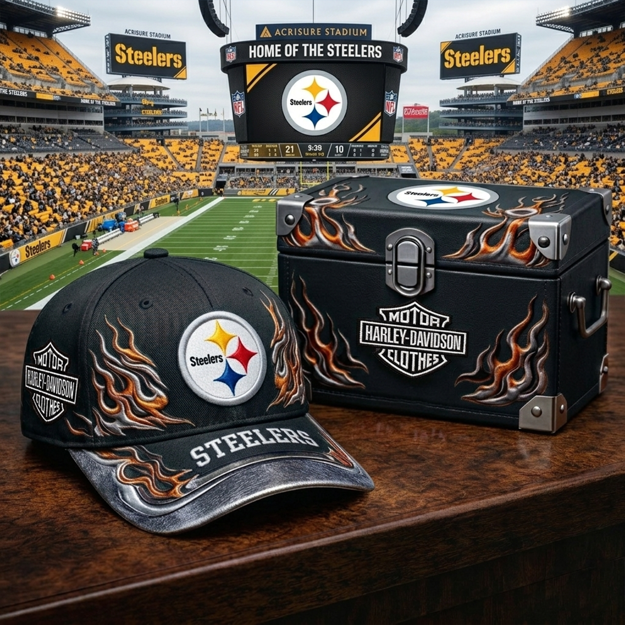 Premium NFL PIT x Harley Davidson Cap V24 NMD 080426 TTV