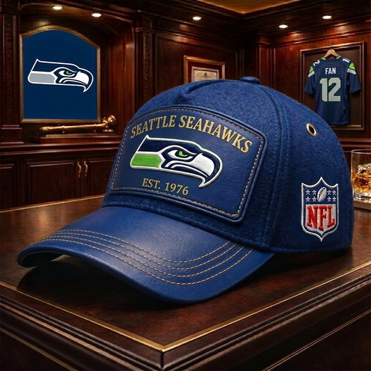 Premium NFL SEA Heritage Leather Cap V29 NMD 200426TTV