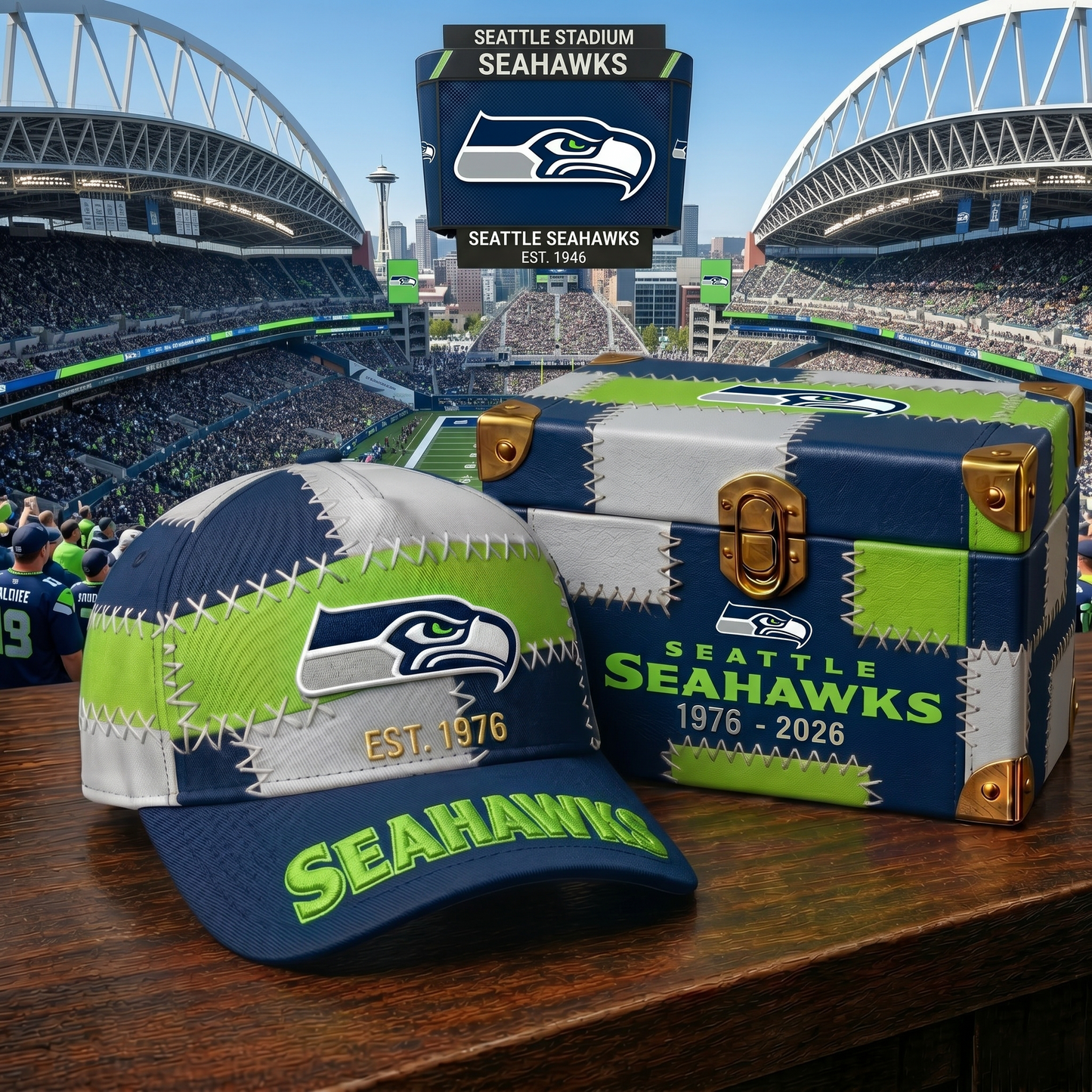 Premium NFL SEA Patchwork Snapback Cap V33 NMD 270426 TTV
