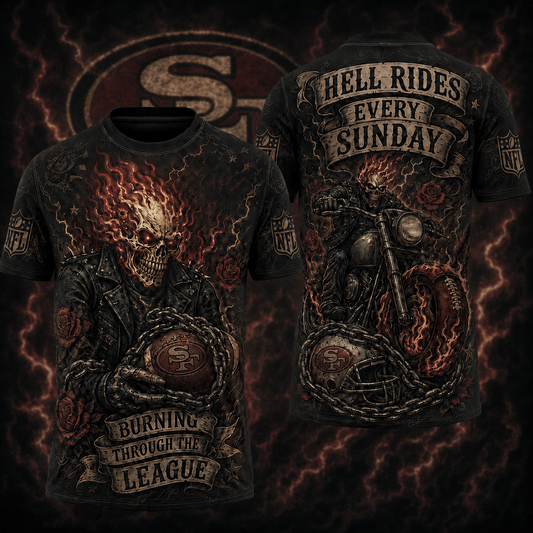 Premium NFL SF Ghost Rider Tattoo T-shirt V3 NMD 080526 TTV