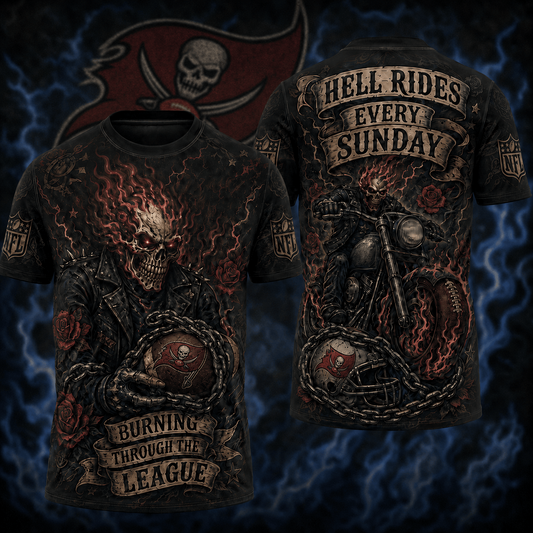 Premium NFL  TB Ghost Rider Tattoo T-shirt V3 NMD 080526 TTV
