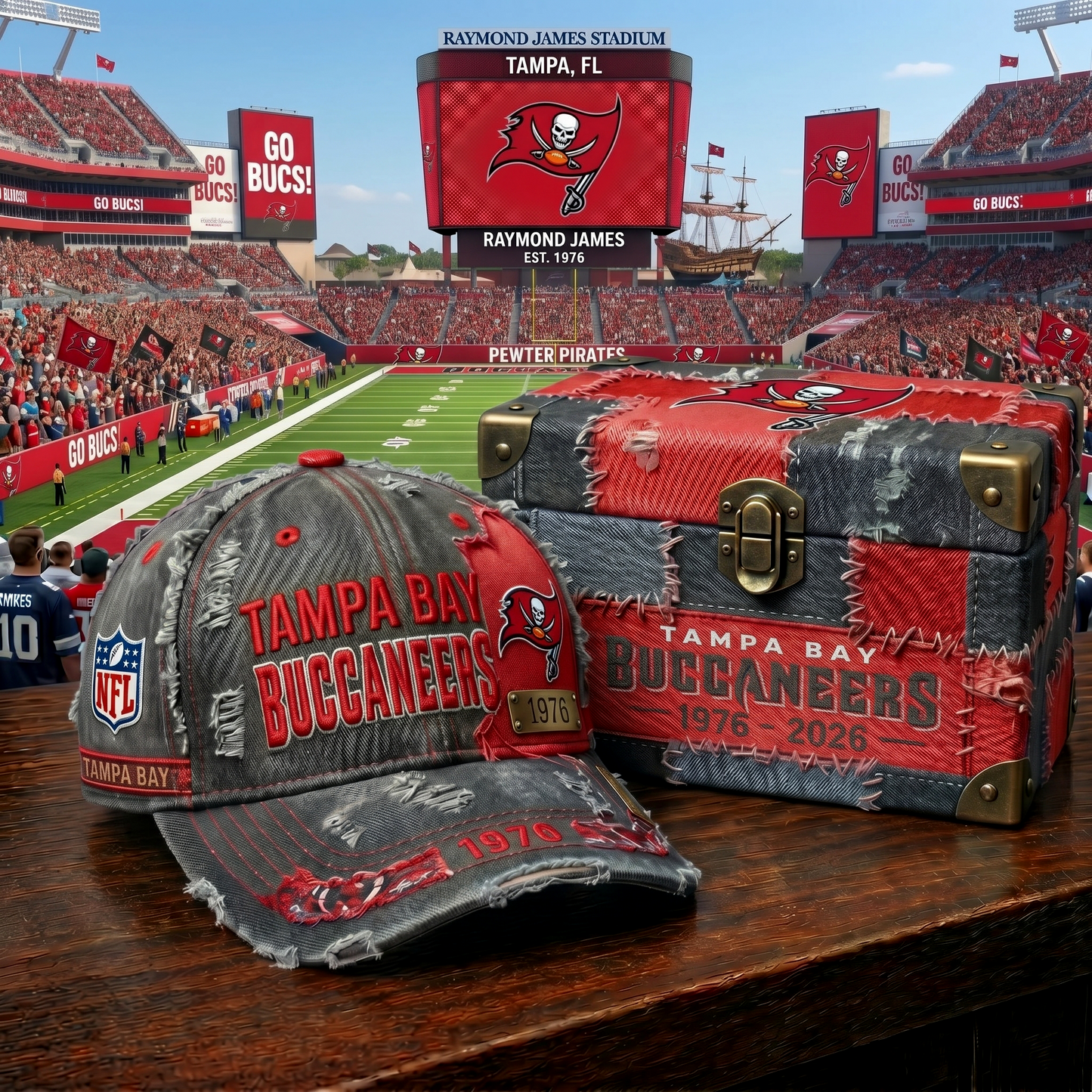 Premium NFL TB Patchwork Denim Cap V34 NMD 060526 TTV