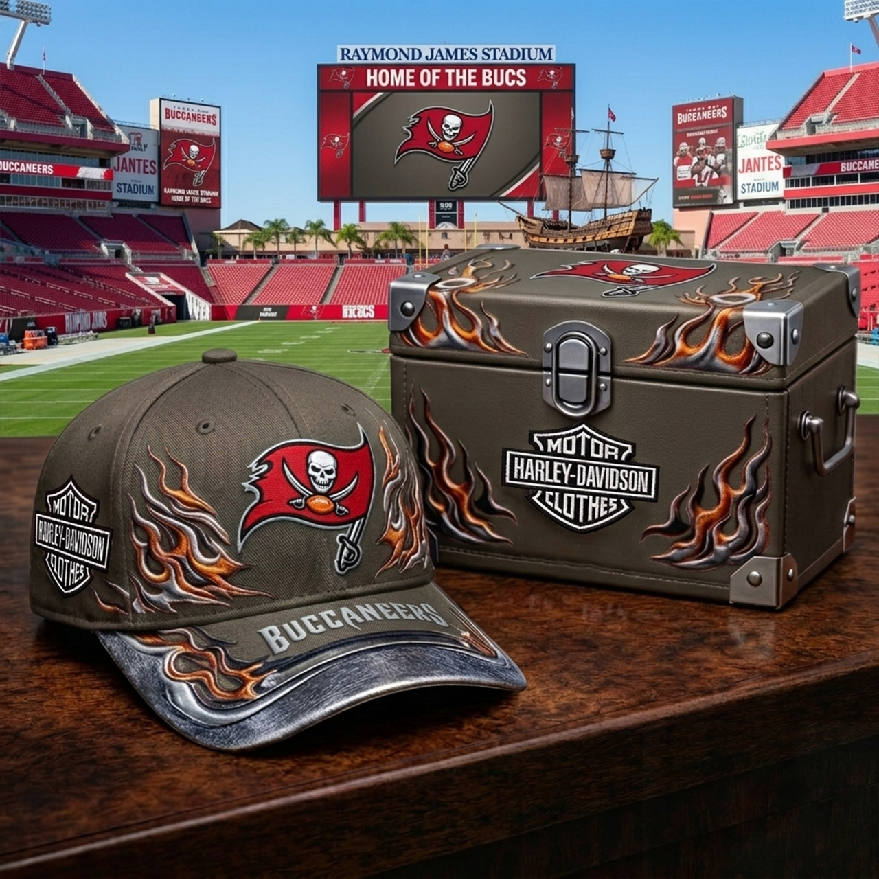 Premium NFL TB x Harley Davidson Cap V24 NMD 080426 TTV