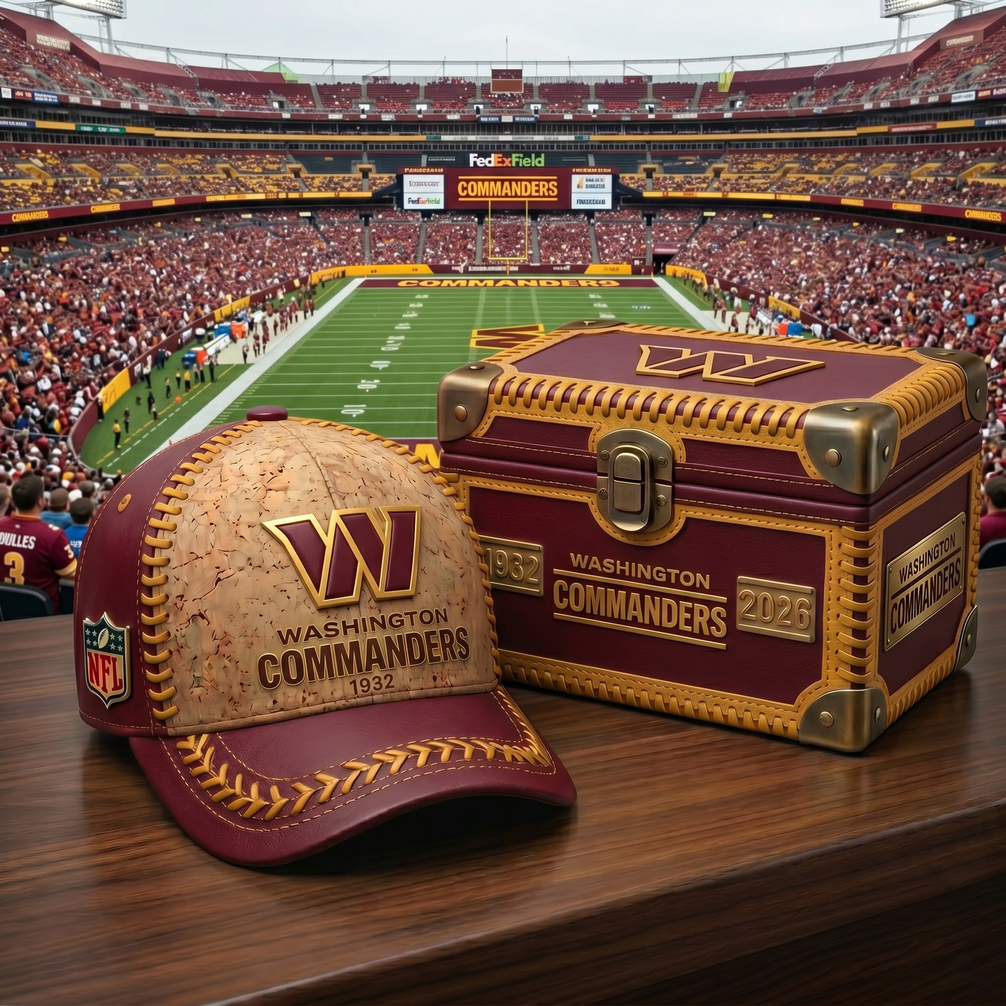 Premium NFL WAS Cork Leather Cap V32 NMD 250426 TTV