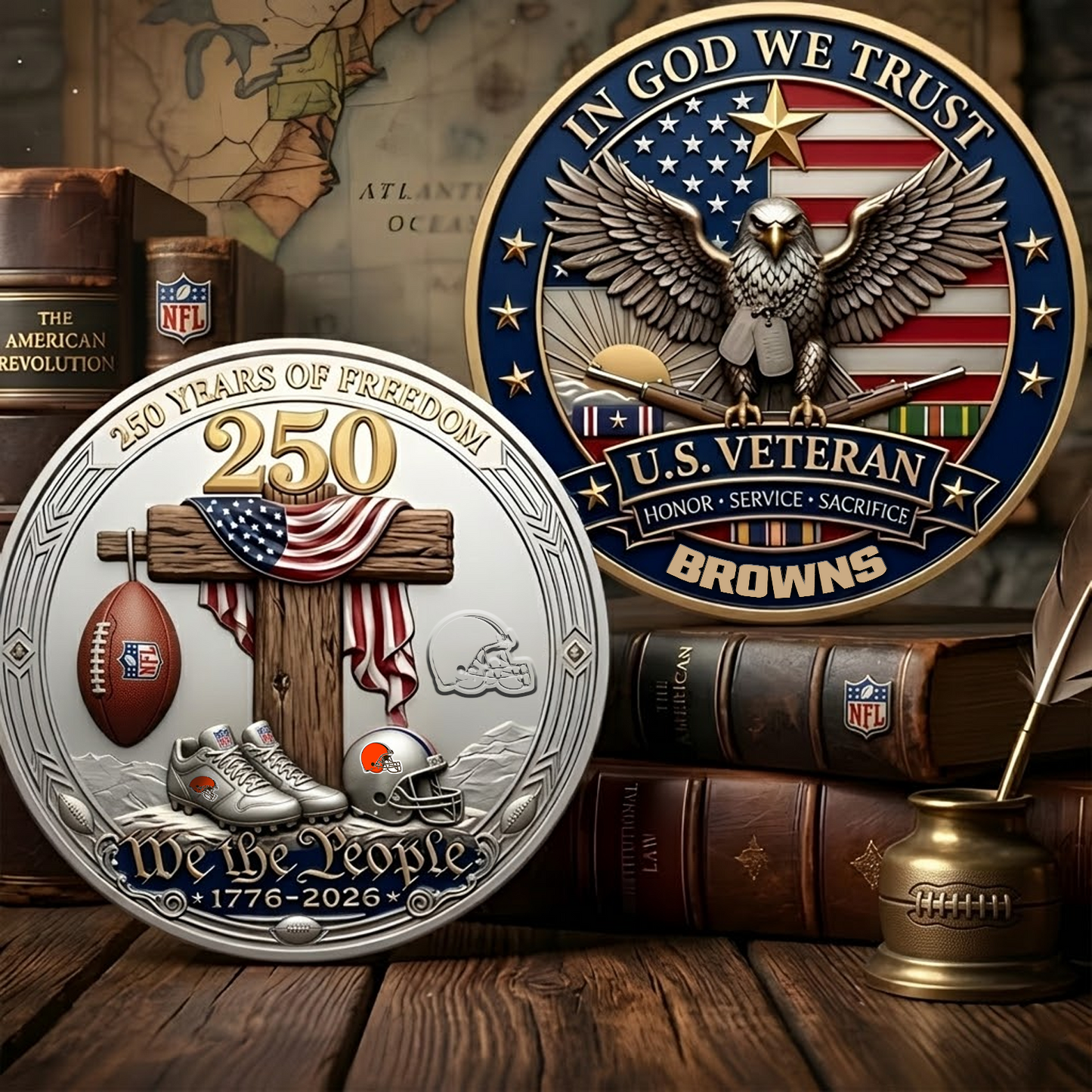 Premium NFL x CLE 250 Years Of Freedom Coin DATND TANTD 020426