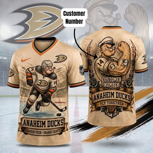 Premium NHL AD Popeye Vintage Tattoo T-shirt V1 NMD CTKT
