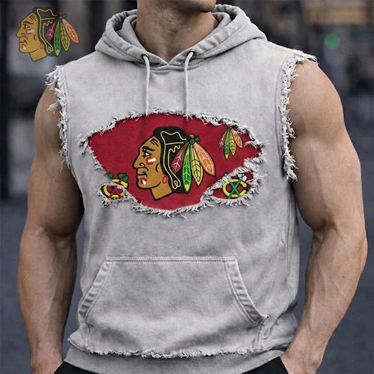 Premium NHL CB Distressed Hooded Tank V1 NMD CTKT