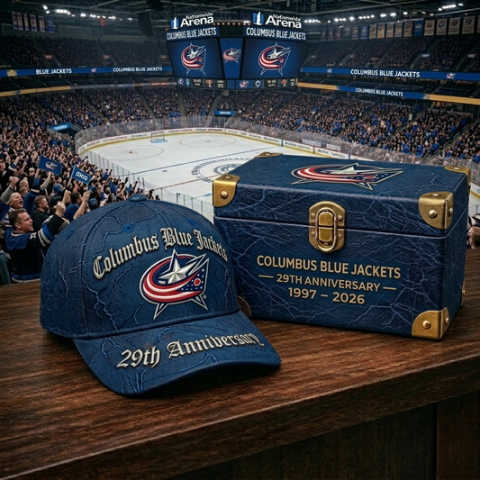 Premium NHL CBJ Anniversary Vintage Crackle Cap V22 NMD CTKT