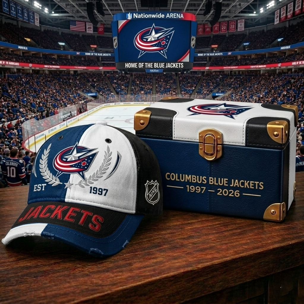 Premium NHL CBJ Heritage Crest Cap V30 NMD CTKT