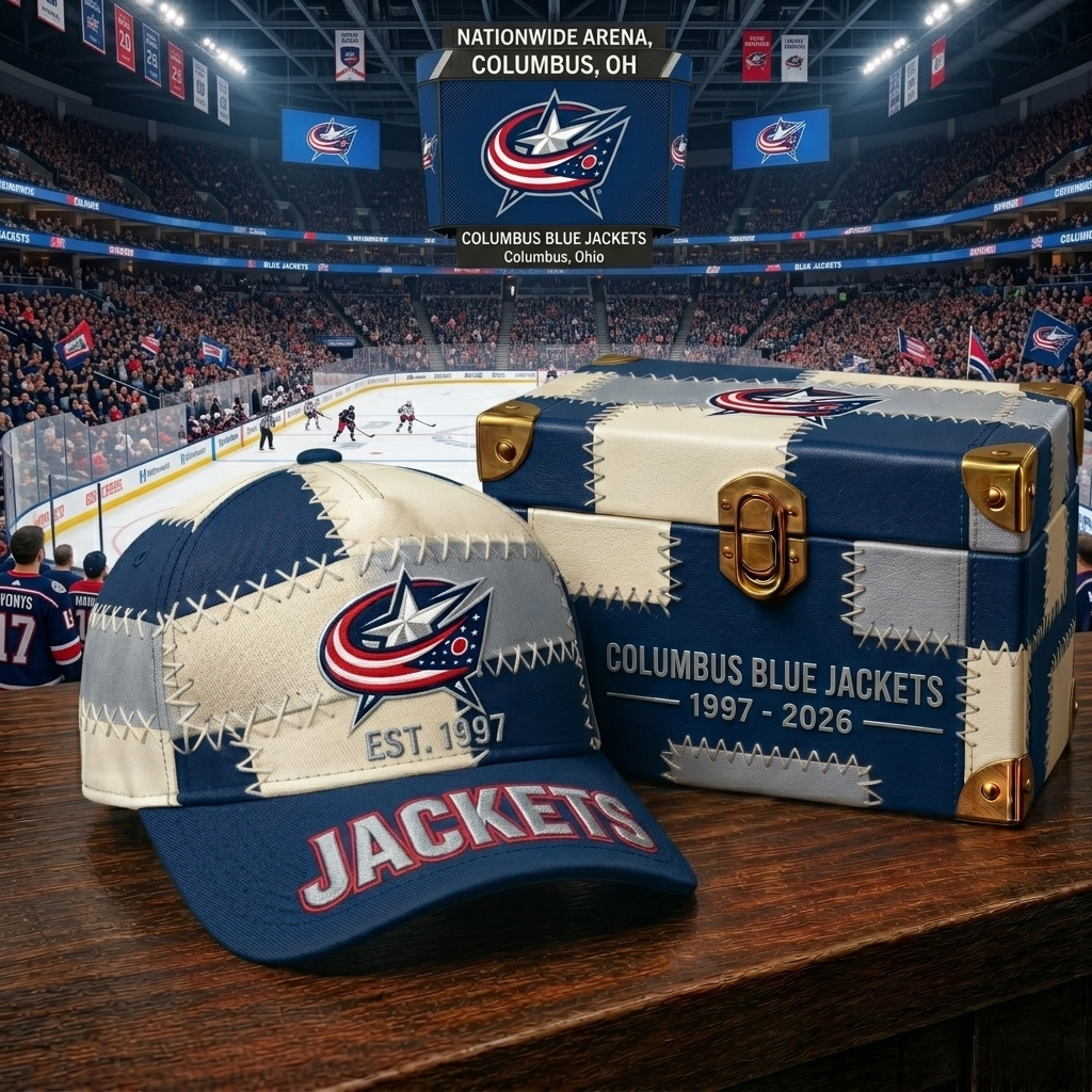 Premium NHL CBJ Patchwork Snapback Cap V33 NMD CTKT