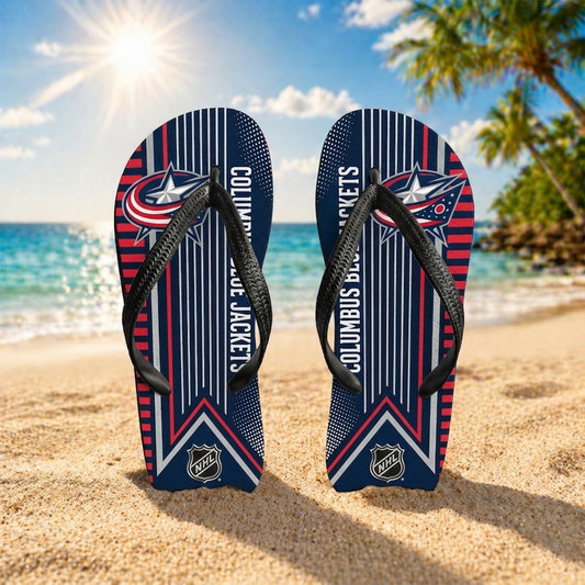 Premium NHL CBJ Summer Sporty Flip Flop V1 NMD CTKT