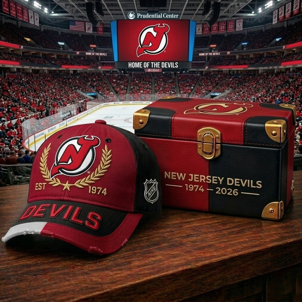 Premium NHL NJD Heritage Crest Cap V30 NMD CTKT
