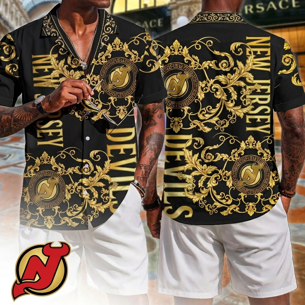 Premium NHL NJD Luxury Hawaiin Shirt V1 NMD CTKT