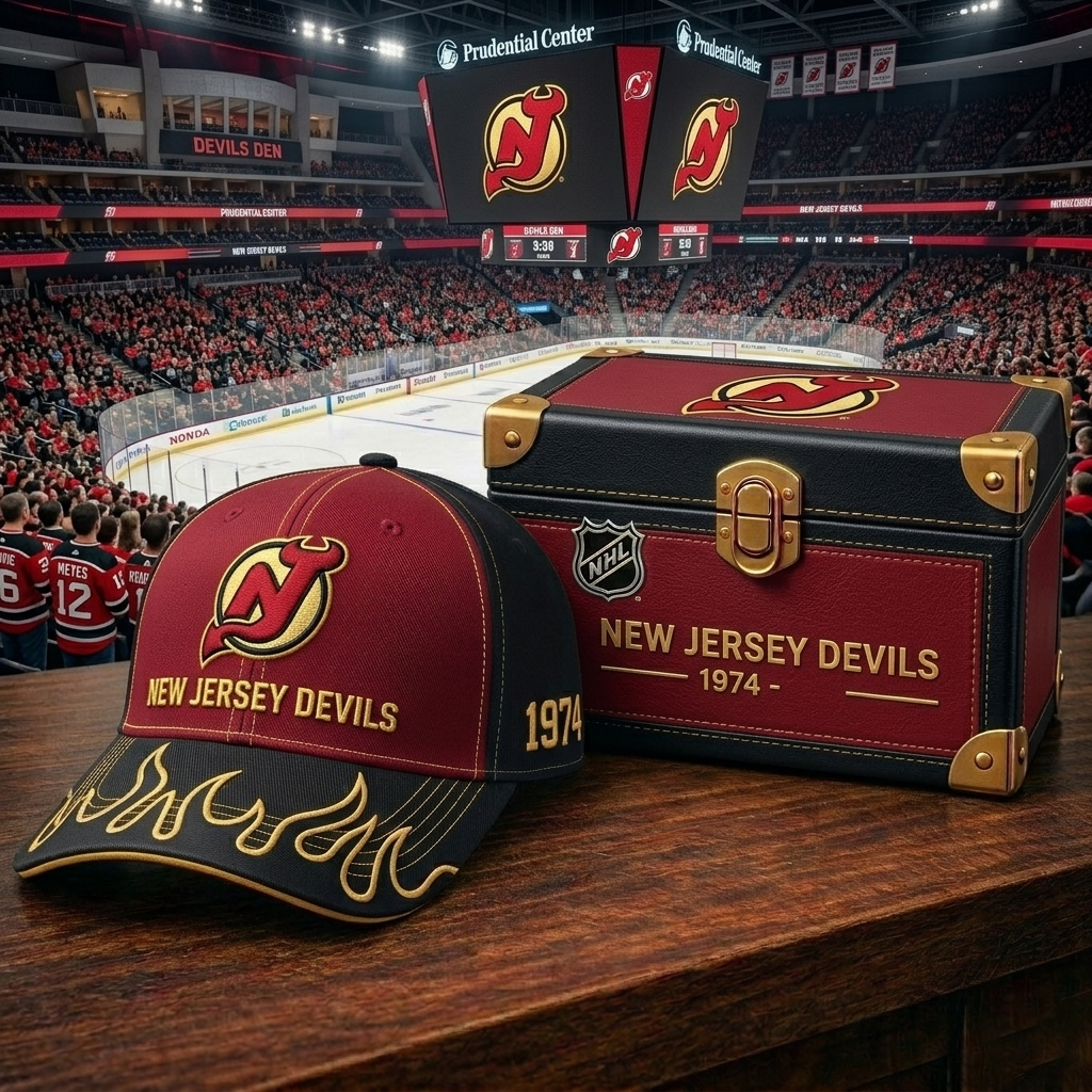 Premium NHL NJD Retro Flame Cap V25 NMD CTKT
