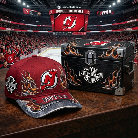 Premium NHL NJD x Harley Davidson Cap V24 NMD CTKT