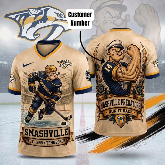 Premium NHL NP Popeye Vintage Tattoo T-shirt V1 NMD CTKT