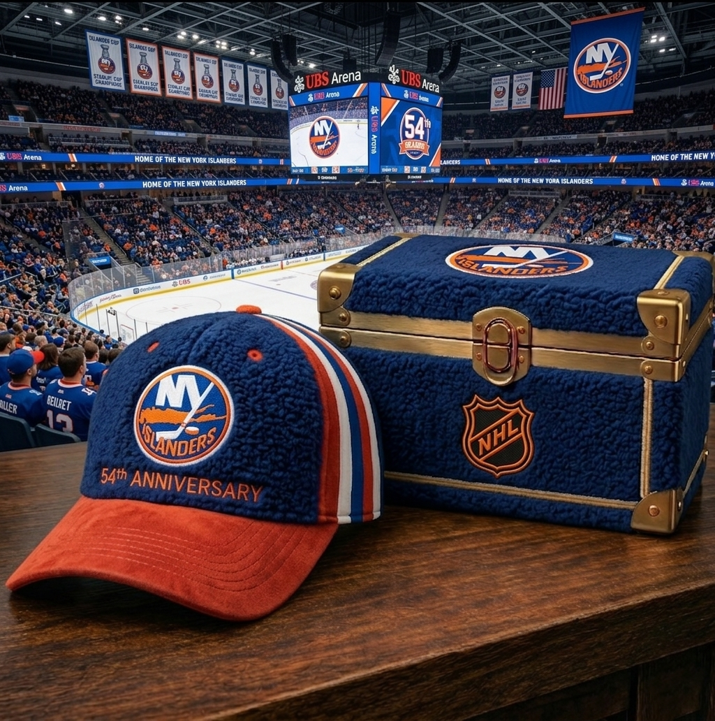 Premium NHL NYI Anniversary Sherpa Fleece Cap V26 NMD CTKT