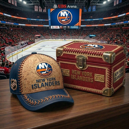 Premium NHL NYI Cork Leather Cap V32 NMD CTKT