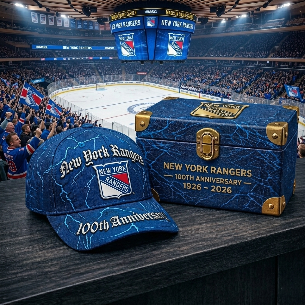 Premium NHL NYR Anniversary Vintage Crackle Cap V22 NMD CTKT