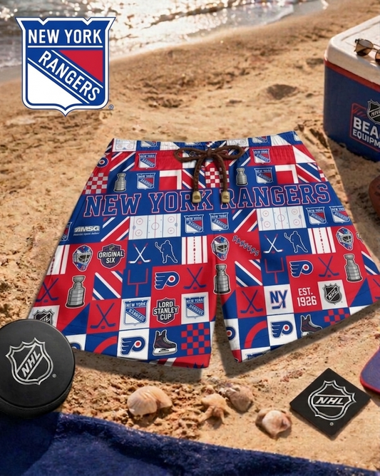 Premium NHL NYR Beach Shorts V1 NMD CTKT