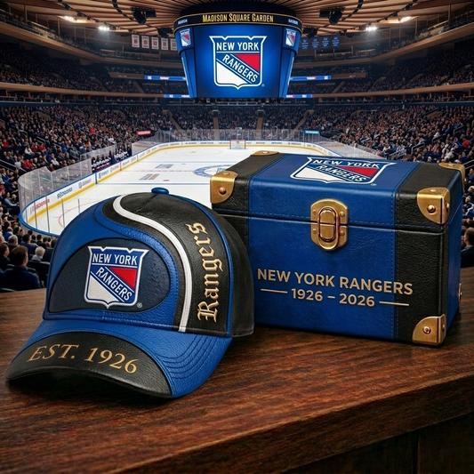 Premium NHL NYR Heritage Leather Cap V20 NMD CTKT