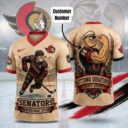 Premium NHL OS Popeye Vintage Tattoo T-shirt V1 NMD CTKT