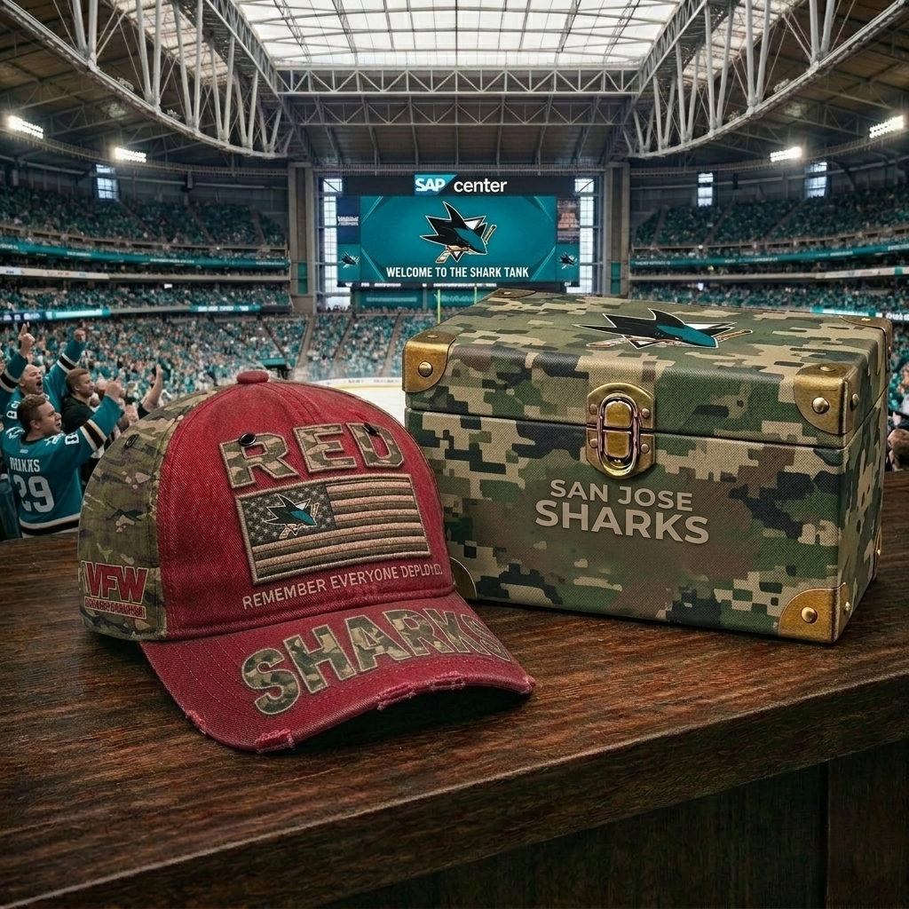 Premium NHL SJS Remember Everyone Deployed Cap V23 NMD CTKT