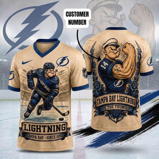 Premium NHL TBL Popeye Vintage Tattoo T-shirt V1 NMD CTKT