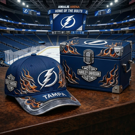 Premium NHL TBL x Harley Davidson Cap V24 NMD CTKT